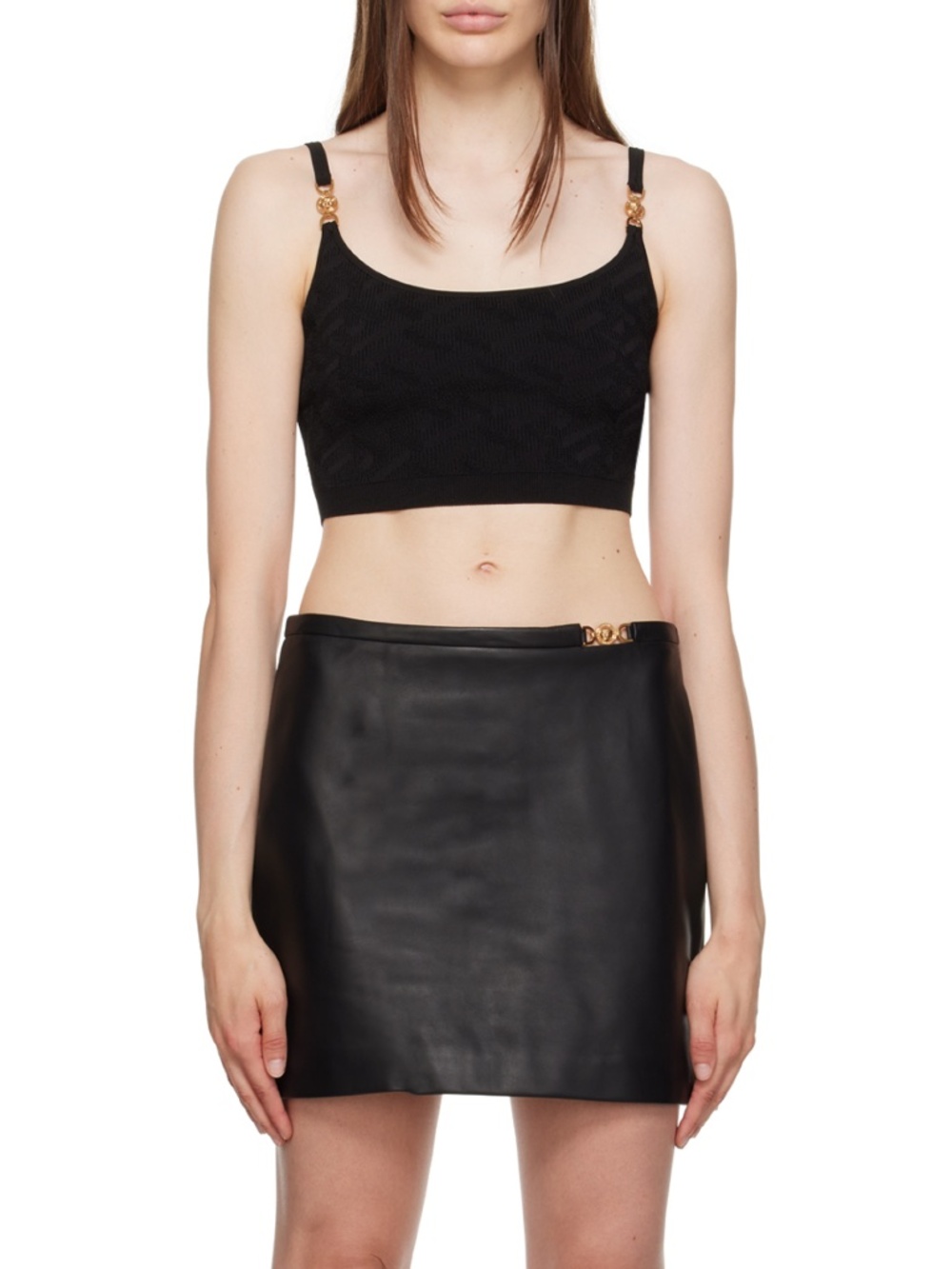 Versace Versace Medusa Plaque Cropped Knitted Top - Picture 7 of 7